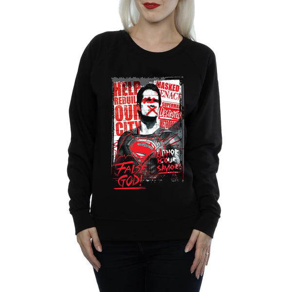 DC Comics Womens/Ladies Batman v Superman False God Sweatshirt