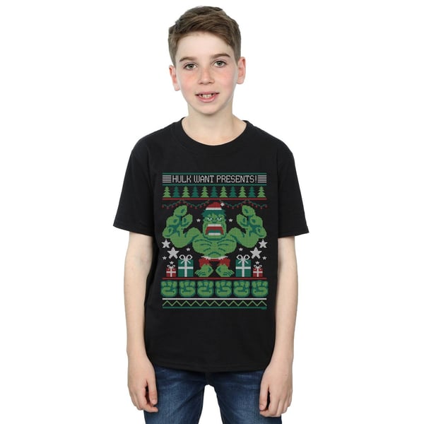 Marvel Boys Hulk Want Presents Fair Isle T-Shirt