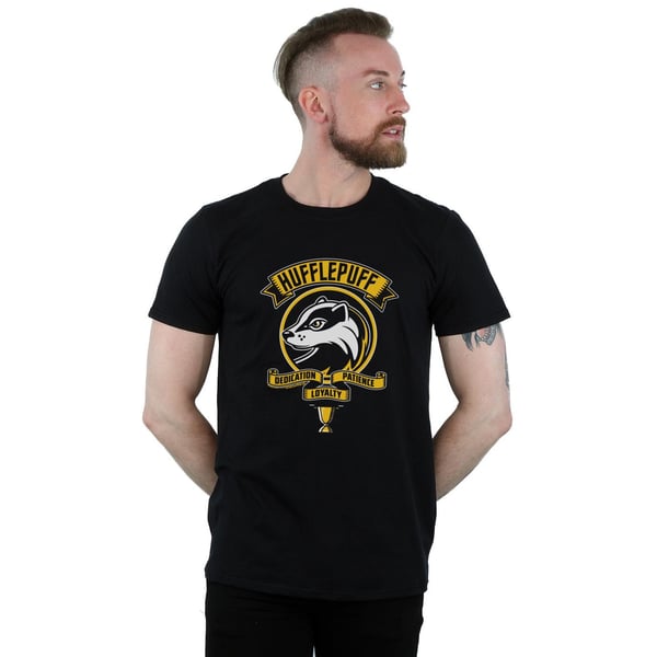 Harry Potter Mens Hufflepuff Toon Crest T-Shirt