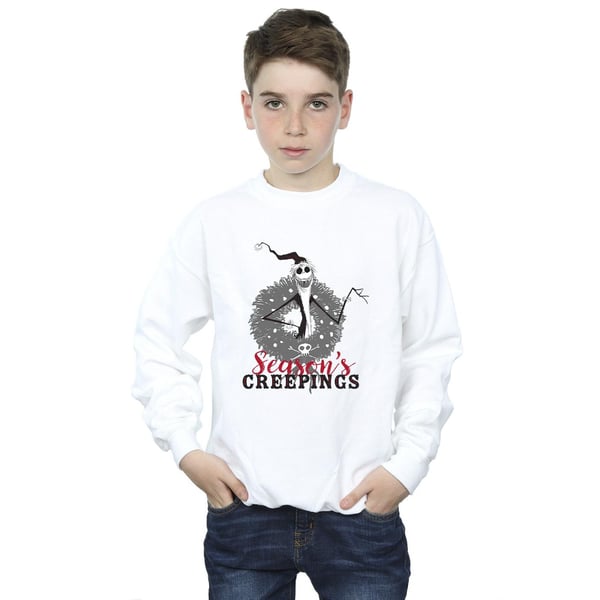Disney Boys The Nightmare Before Christmas Seasons Creepings Wreath Sweatshirt