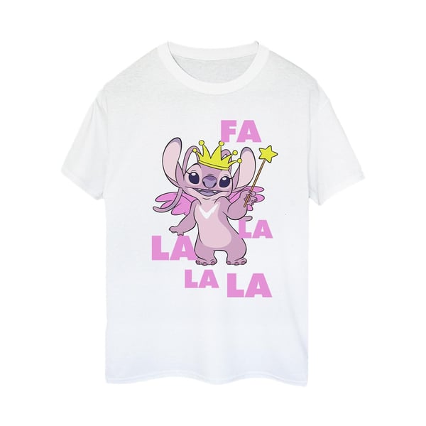 Disney Womens/Ladies Lilo & Stitch Angel Fa La La Cotton Boyfriend T-Shirt