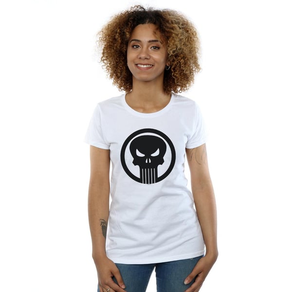 Marvel Womens/Ladies The Punisher Skull Circle Cotton T-Shirt