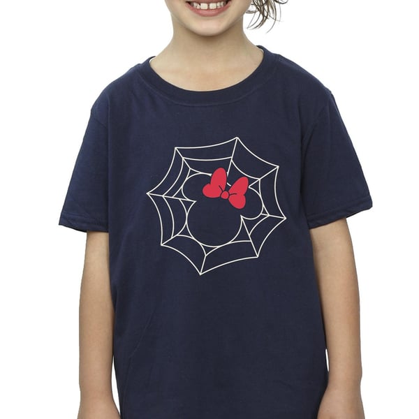 Disney Girls Minnie Mouse Spider Web Cotton T-Shirt