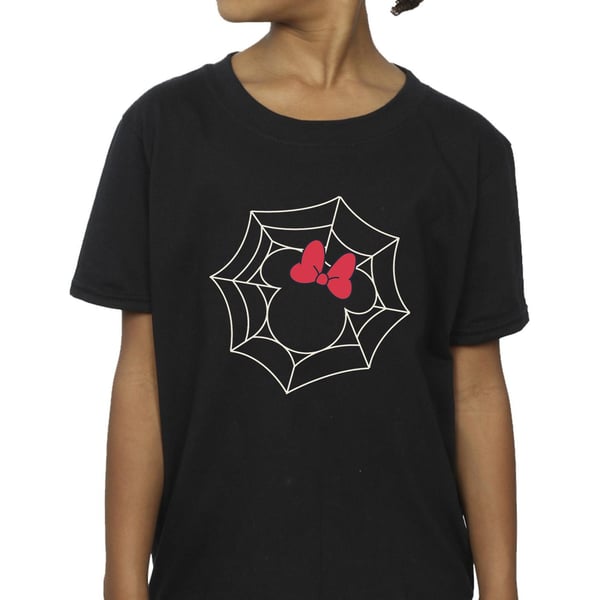 Disney Girls Minnie Mouse Spider Web Cotton T-Shirt