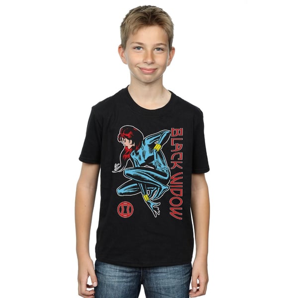 Marvel Boys Black Widow In Action T-paita
