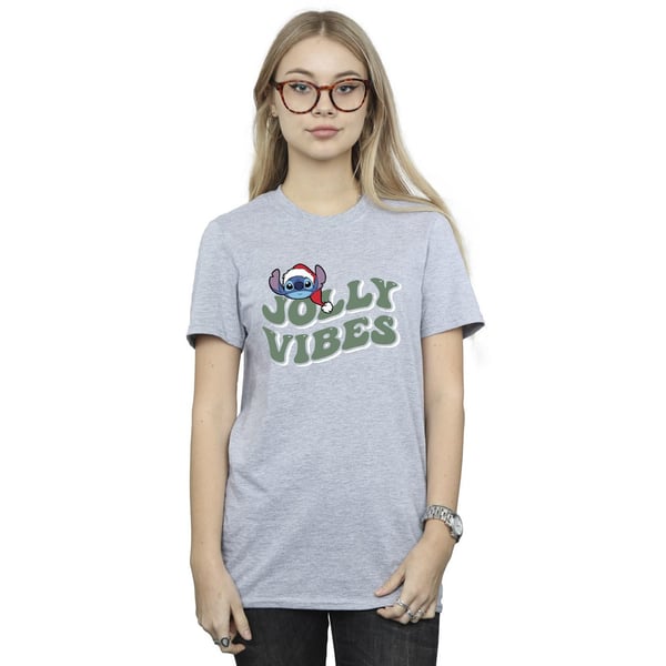 Disney Womens/Ladies Lilo & Stitch Jolly Chilling Vibes Cotton Boyfriend T-Shirt