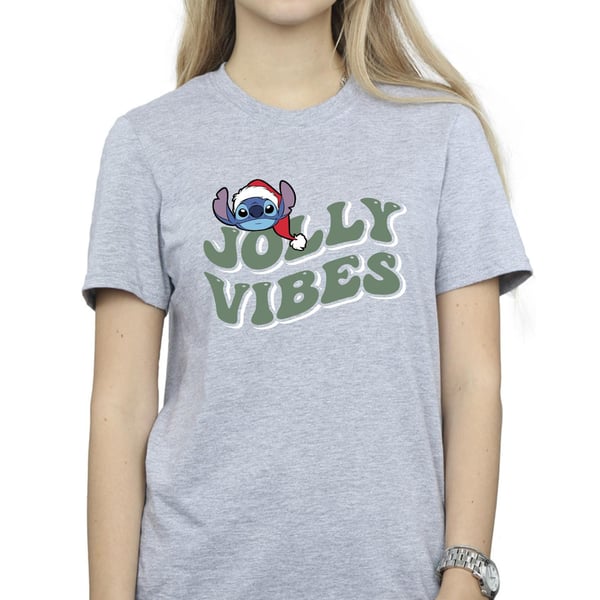 Disney Womens/Ladies Lilo & Stitch Jolly Chilling Vibes Cotton Boyfriend T-Shirt