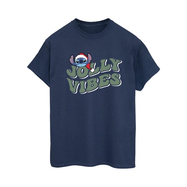Disney Womens/Ladies Lilo & Stitch Jolly Chilling Vibes Cotton Boyfriend T-Shirt