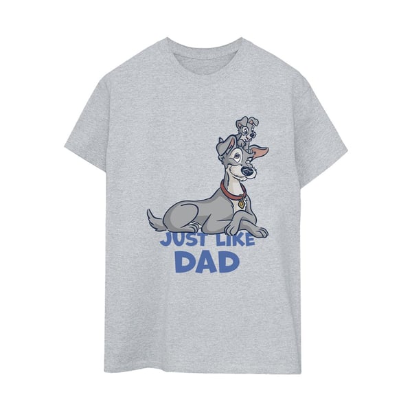 Disney Dam Lady Och Lufsen Just Like Dad T-shirt i bomull med boyfriend-passform
