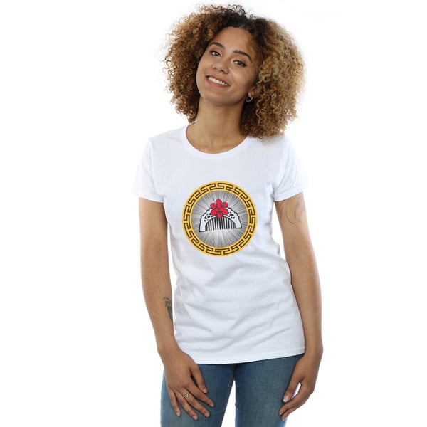 Disney Womens/Ladies Mulan Movie Flower Comb Cotton T-Shirt