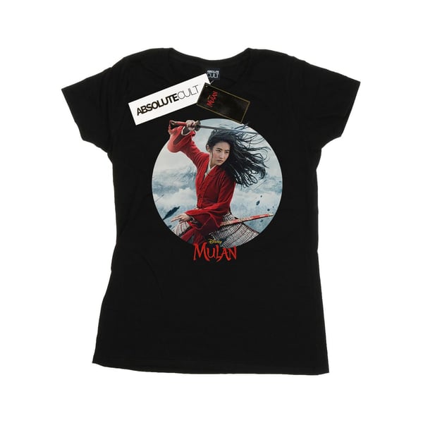 Disney Dam Mulan Film Svärd Affisch T-Shirt i Bomull
