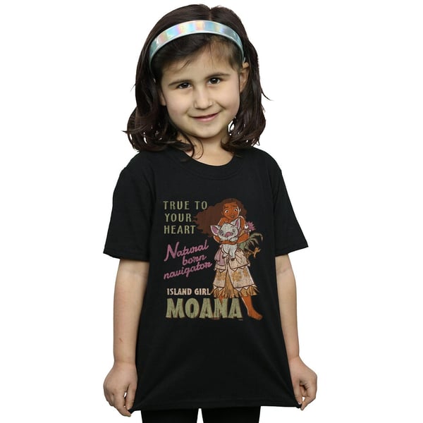Disney Girls Moana Natural Born Navigator Cotton T-Shirt