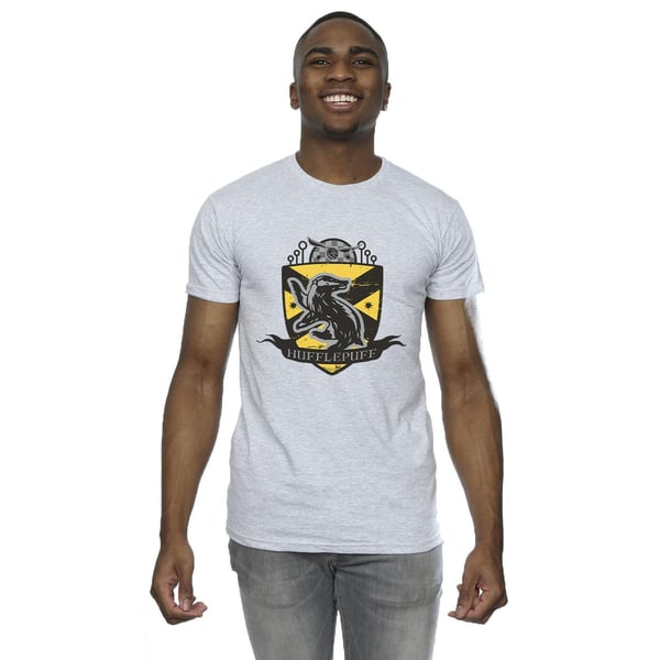 Harry Potter Mens Hufflepuff Chest Badge T-Shirt