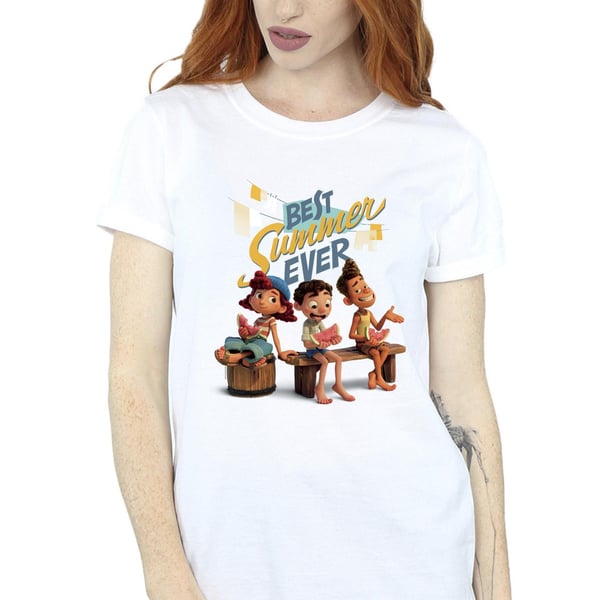 Disney Womens/Ladies Luca Best Summer Ever Cotton Boyfriend T-Shirt