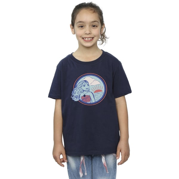 Disney Girls Moana Sunset Cotton T-Shirt