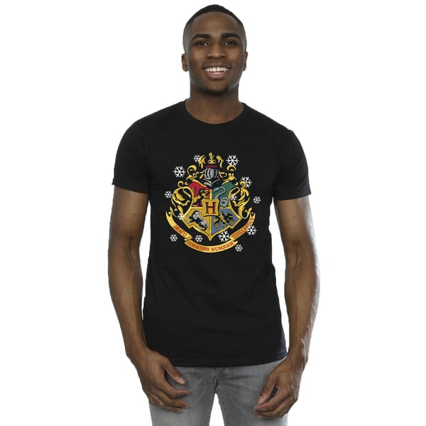Harry Potter Mens Christmas Crest T-Shirt