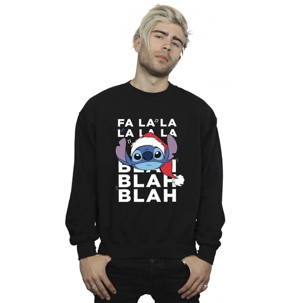 Disney Mens Lilo And Stitch Christmas Blah Blah Blah Sweatshirt