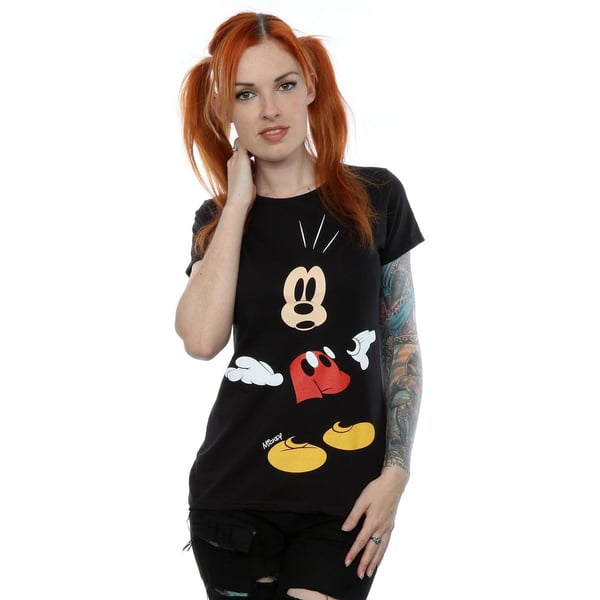 Disney Womens/Ladies Mickey Mouse Surprised Cotton T-Shirt