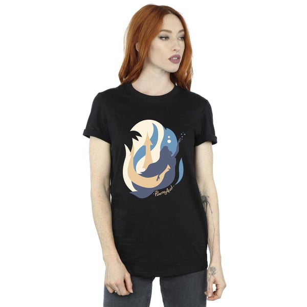 Disney Womens/Ladies The Little Mermaid Colour Silhouettes Cotton Boyfriend T-Shirt