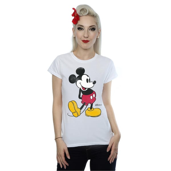 Disney Womens/Ladies Mickey Mouse Classic Kick Cotton T-Shirt