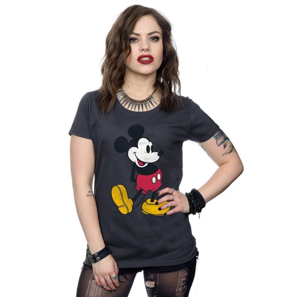 Disney Womens/Ladies Mickey Mouse Classic Kick Cotton T-Shirt