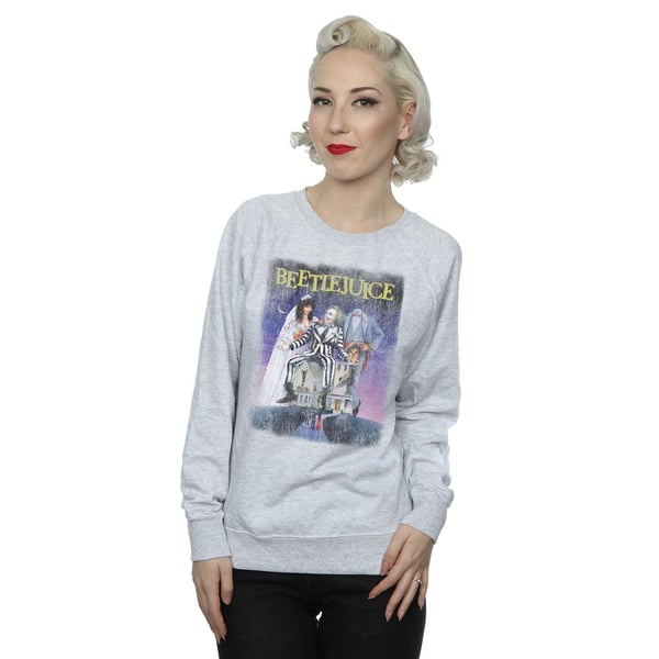 Beetlejuice Womens/Ladies Distressed Poster Sweatshirt