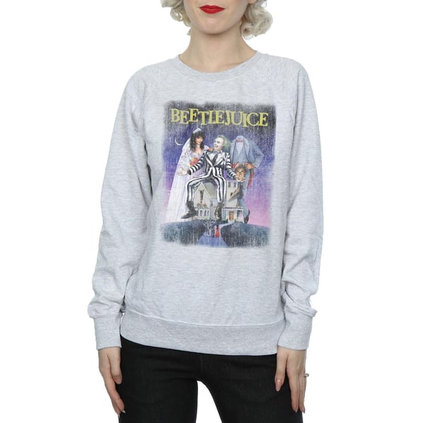 Beetlejuice Womens/Ladies Distressed Poster Sweatshirt