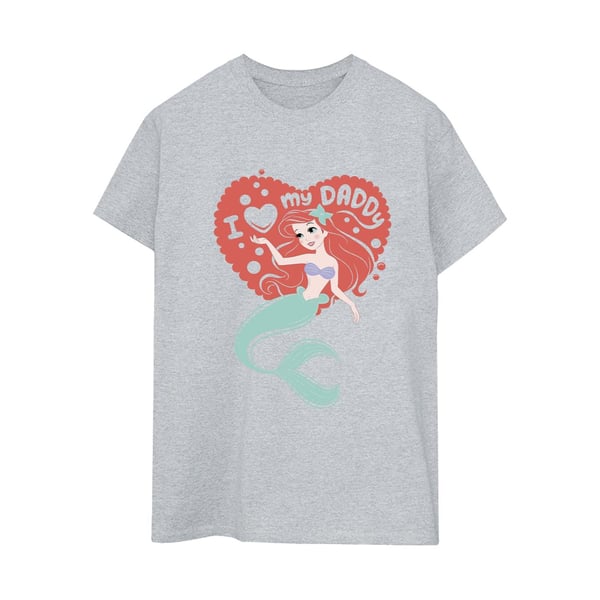 Disney Womens/Ladies The Little Mermaid Love Daddy Cotton Boyfriend T-Shirt