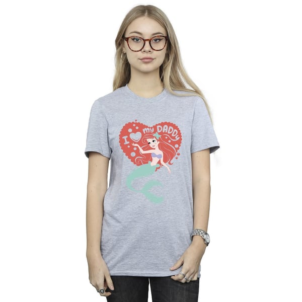 Disney Womens/Ladies The Little Mermaid Love Daddy Cotton Boyfriend T-Shirt