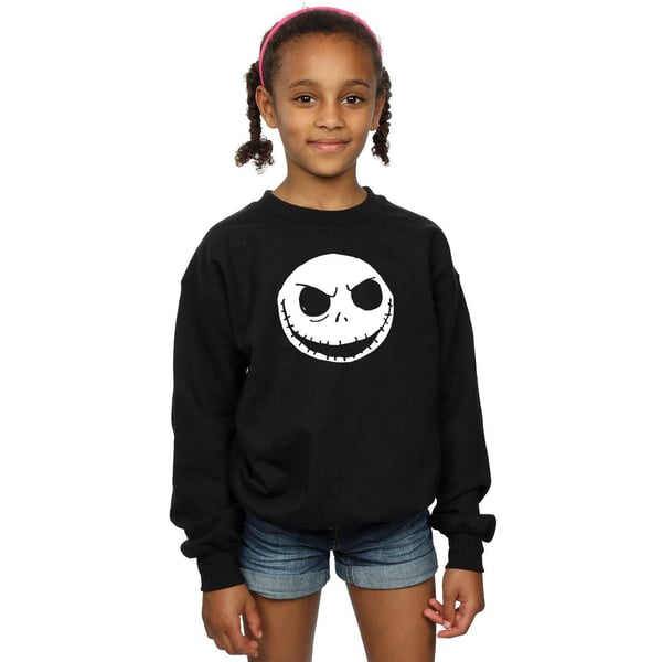 Disney Girls Nightmare Before Christmas Jack Skellington Face Sweatshirt