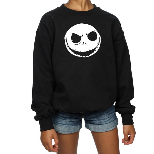 Disney Girls Nightmare Before Christmas Jack Skellington Face Sweatshirt