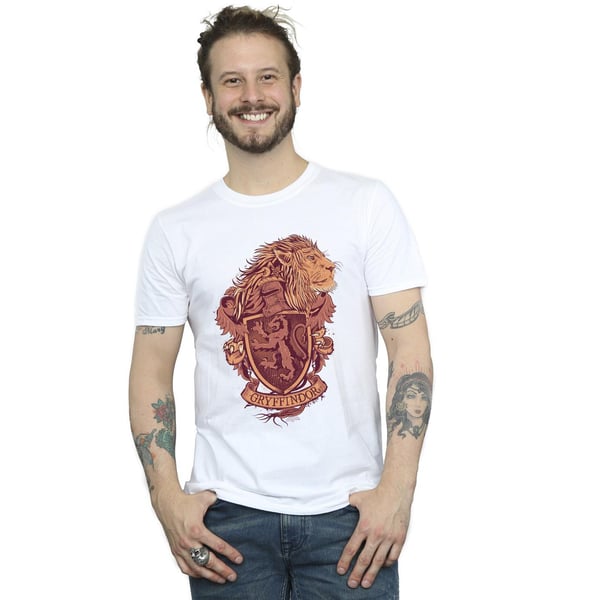 Harry Potter Mens Gryffindor Sketch Crest T-Shirt