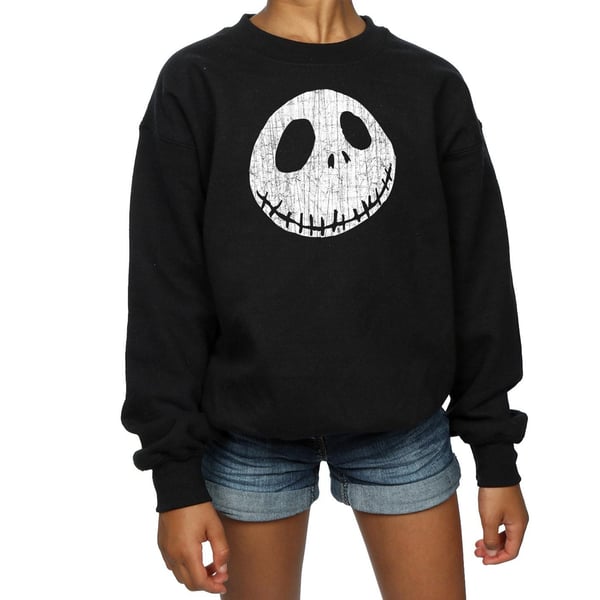 Disney Girls Nightmare Before Christmas Jack Cracked Face Sweatshirt