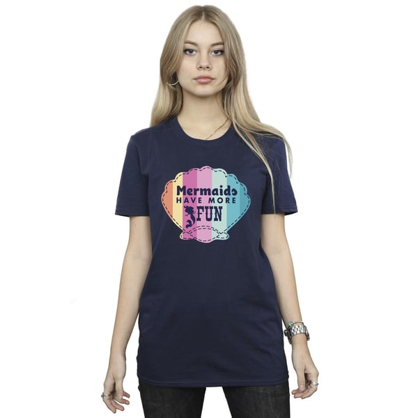 Disney Womens/Ladies The Little Mermaid Fun Cotton Boyfriend T-Shirt