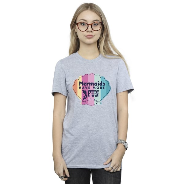 Disney Womens/Ladies The Little Mermaid Fun Cotton Boyfriend T-Shirt
