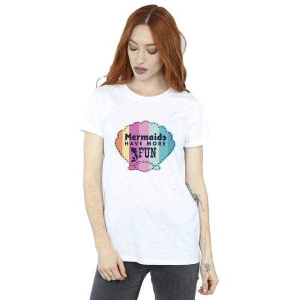 Disney Womens/Ladies The Little Mermaid Fun Cotton Boyfriend T-Shirt
