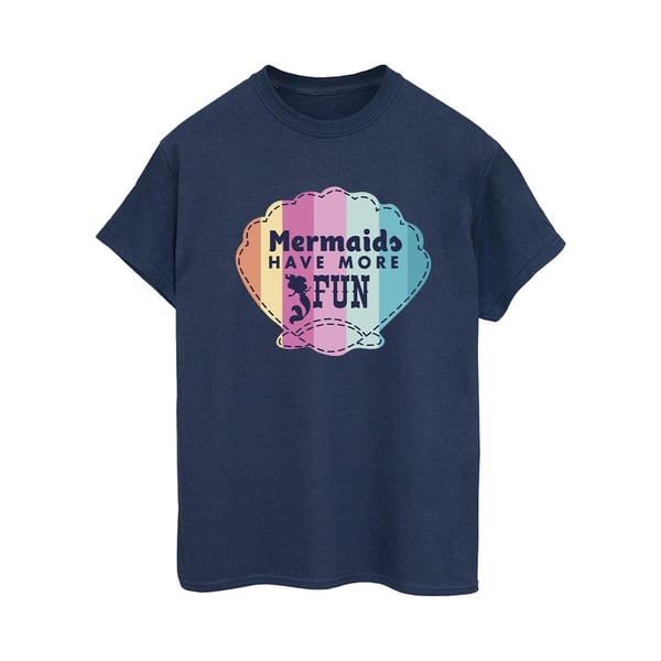 Disney Womens/Ladies The Little Mermaid Fun Cotton Boyfriend T-Shirt