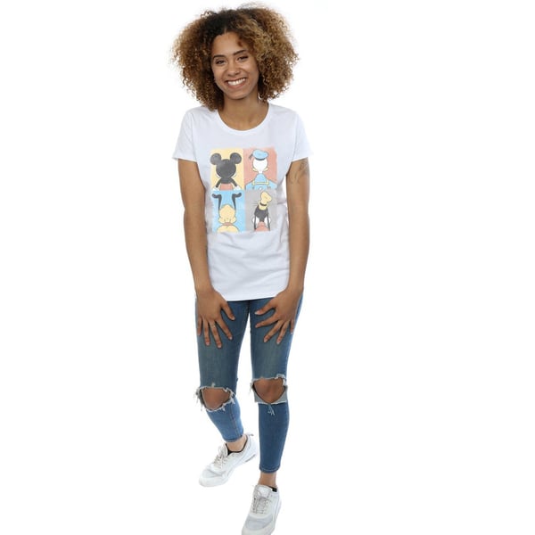 Disney Womens/Ladies Mickey Mouse Four Backs Cotton T-Shirt