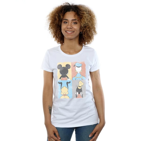 Disney Womens/Ladies Mickey Mouse Four Backs Cotton T-Shirt