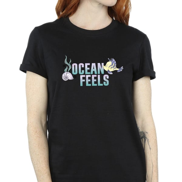 Disney Womens/Ladies The Little Mermaid Ocean Cotton Boyfriend T-Shirt