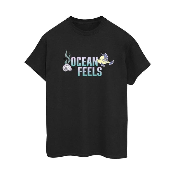 Disney Womens/Ladies The Little Mermaid Ocean Cotton Boyfriend T-Shirt