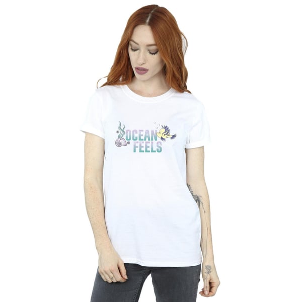 Disney Womens/Ladies The Little Mermaid Ocean Cotton Boyfriend T-Shirt