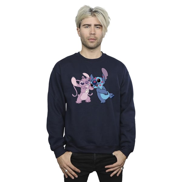 Disney Mens Lilo & Stitch Kisses Sweatshirt