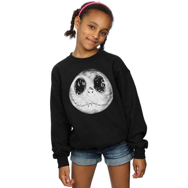 Disney Girls Nightmare Before Christmas Jack Moon Face Sweatshirt