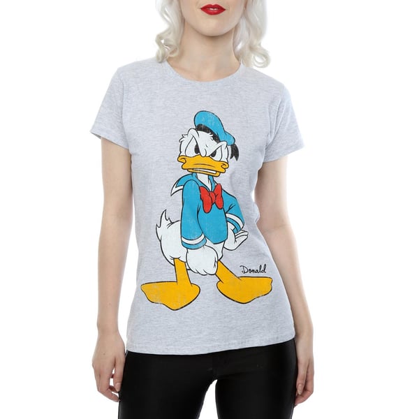 Disney Womens/Ladies Donald Duck Angry Cotton T-Shirt