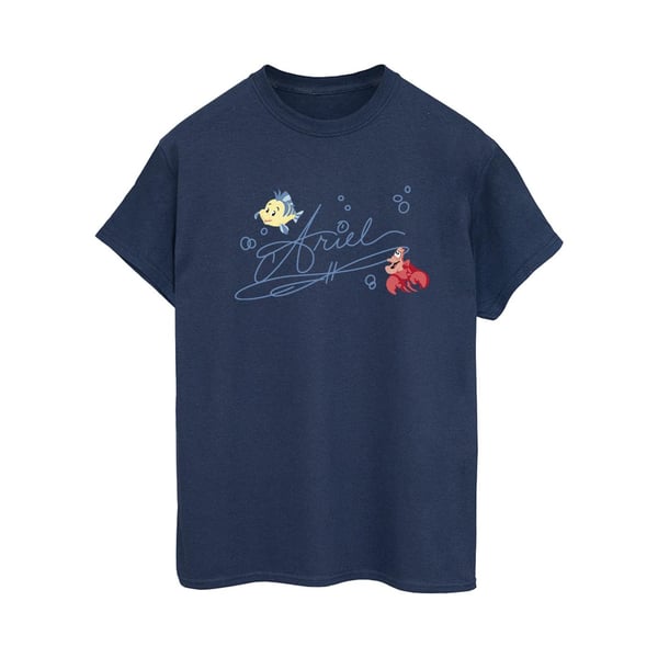 Disney Womens/Ladies The Little Mermaid Ariel Cotton Boyfriend T-Shirt
