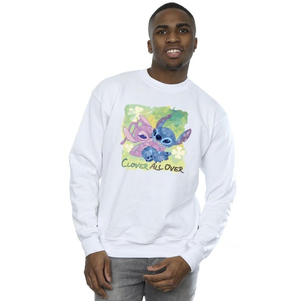 Disney Mens Lilo And Stitch St Patrick´s Day Clover Sweatshirt