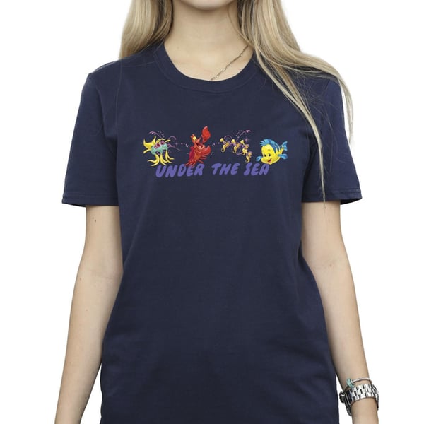 Disney Womens/Ladies The Little Mermaid Under The Sea Cotton Boyfriend T-Shirt