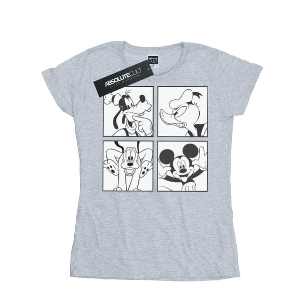 Disney naisten/naisten Mikki, Aku, Hessu ja Pluto -puuvillainen T-paita laatikossa