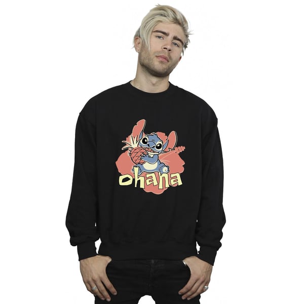 Disney Mens Lilo And Stitch Ohana Pineapple Sweatshirt